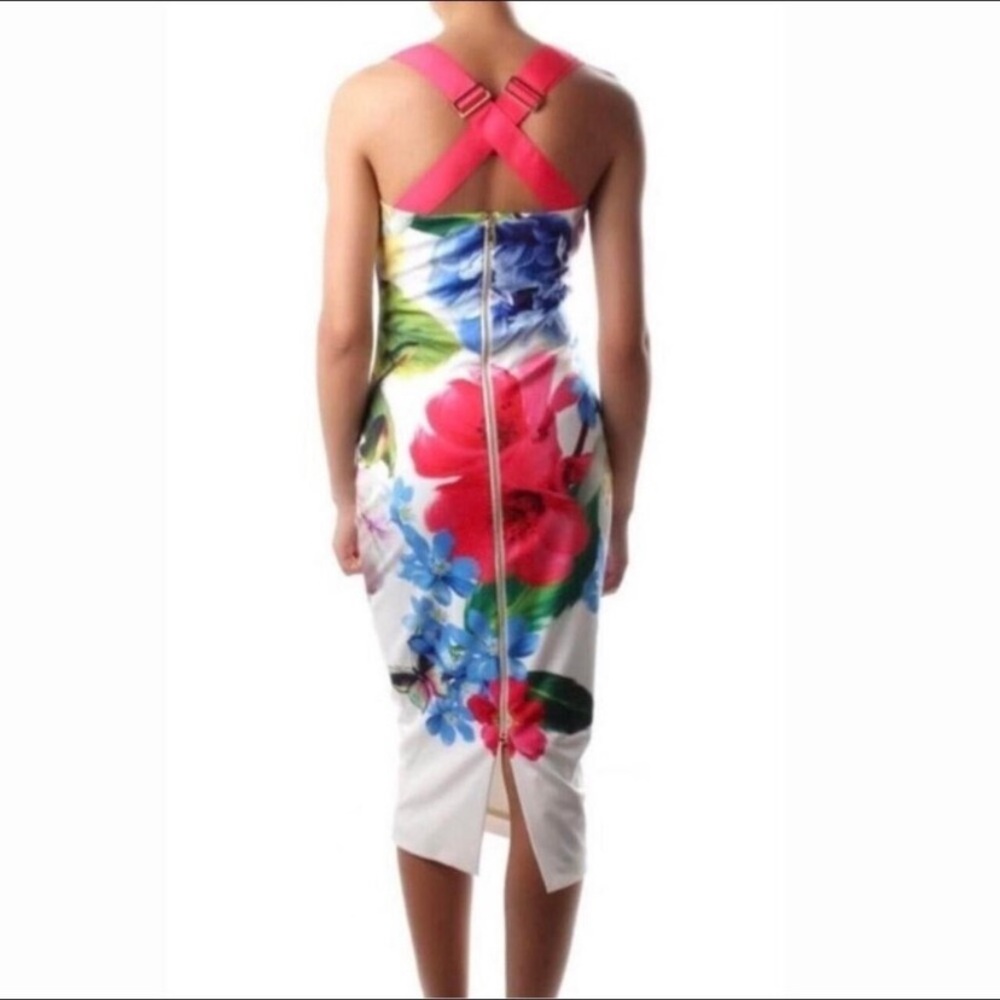 NWT Ted Baker Alexie Forget Me Not Floral Midi Dress - Size US 2 - Picture 5 of 6
